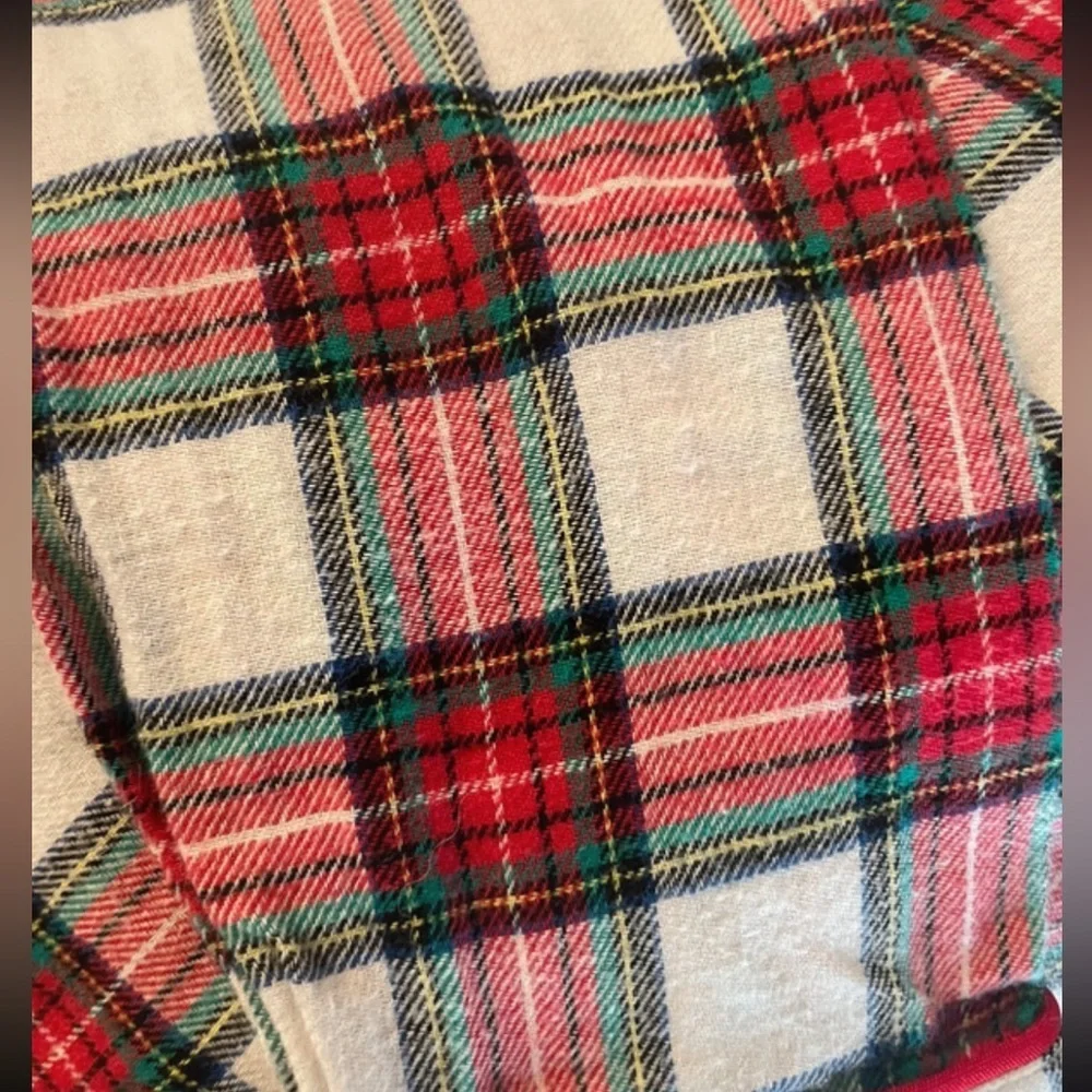 Disney Minnie Mouse Red Plaid Flannel Sleep Shirt Size S - Picture 6 of 6